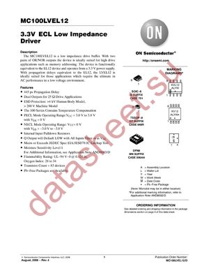 MC100LVEL12DTG datasheet  